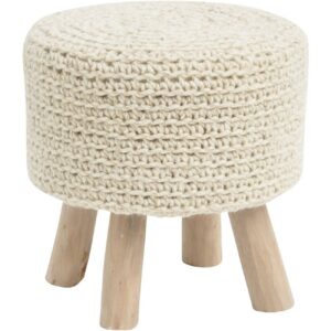 Natural Knitted Stool