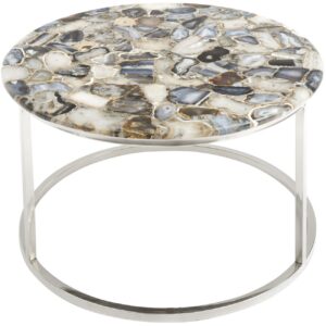 Round Coffee Table On Nickel Frame