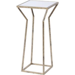 Small Square Side Table With Mirrored Top