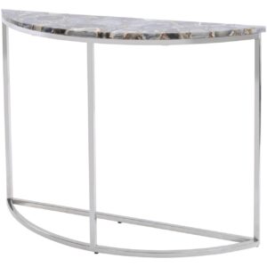 Crescent Console Table On Nickel Frame