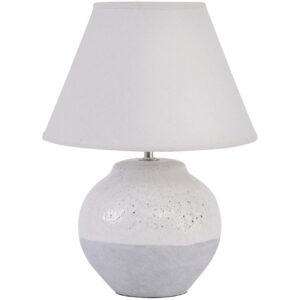 Skyline Grey Porcelain Table Lamp and Shade, Small