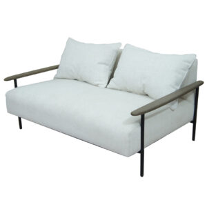 Pale Ecru Upholstered Two Seater Sofa