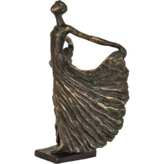 Poised Bronze Resin Lady Dancer