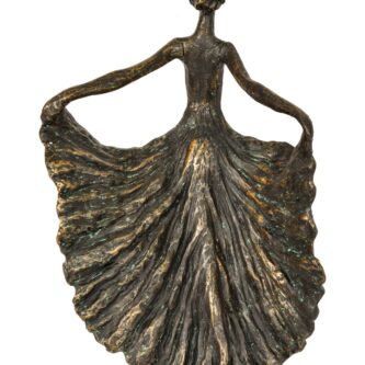 Poised Bronze Resin Lady Dancer