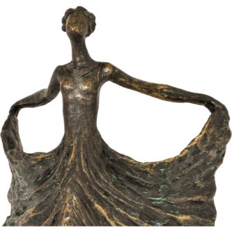 Poised Bronze Resin Lady Dancer