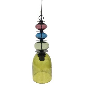 Harlequinn Bubble Pendant Green Glass Shade