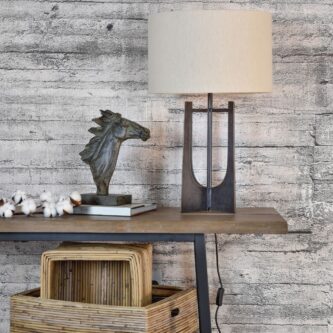 Hammered Iron Table Lamp