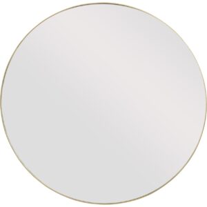 Round Mirror with Slim Gold Metal Frame