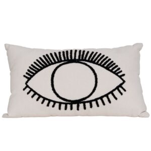 Linework Eye Embroidered Cushion