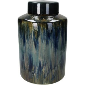 Blue Ceramic Lidded Jar