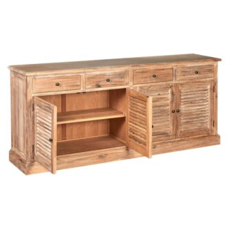 This substantial, colonial style sideboard is crafted from solid American oak wood.