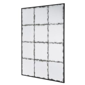 Distressed 12 Panel Wall Mirror