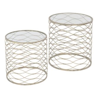 Set Of 2 Gold Nesting Side Tables