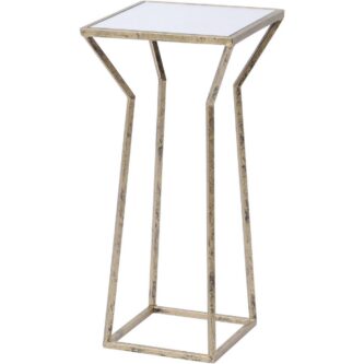 Small Square Side Table With Mirrored Top