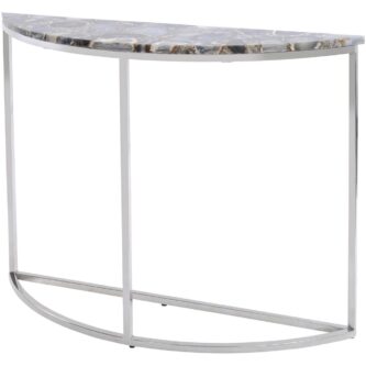 Crescent Console Table On Nickel Frame