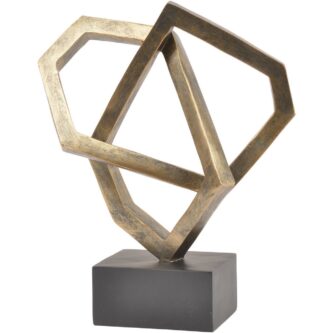 Antique Bronze Cubist Sculpture