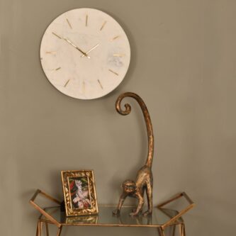 Brass inlay clock