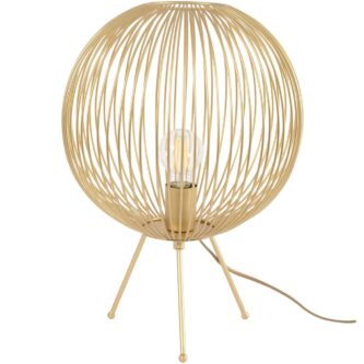 Gold Spherical Tripod Table Lamp