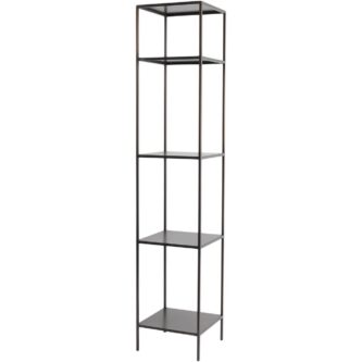 Bronze Narrow Modular Shelving Unit Right