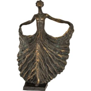 Poised Bronze Resin Lady Dancer