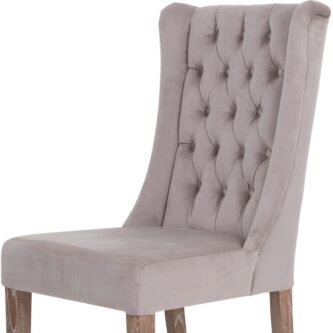 Pair of Richmond Stone Velvet Buttonback Dining Chair