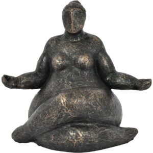 Meditating Feminine Form Resin Sculpture