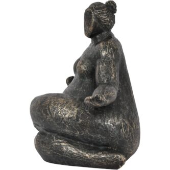 Meditating Feminine Form Resin Sculpture