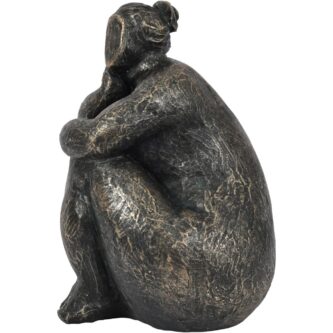 Contemplating Feminine Form Resin Sculpture