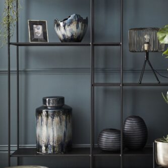 Blue Ceramic Lidded Jar