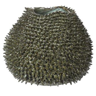 Green Hand Made Sea Urchin Vase