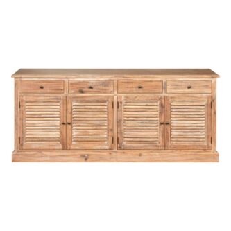 This substantial, colonial style sideboard is crafted from solid American oak wood.