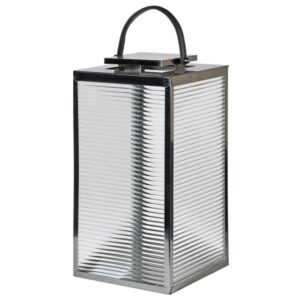 Medium Ribbed Glass Lantern