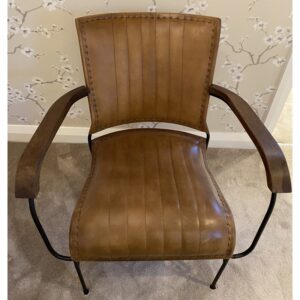 Brown leather chair