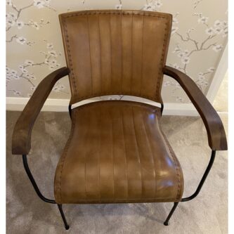 Brown leather chair